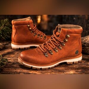 Men’s G.H. Bass & Co. British Tan Tumbled Wax Boots Size 10